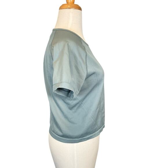 Z by Zella Seamless Stretch Crop Top Shirt Thunder Gray Size XL Active Workout - Picture 2 of 9
